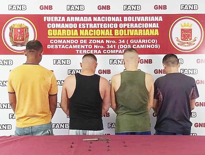 GNB capturó a cinco por tráfico de sustancias ilícitas