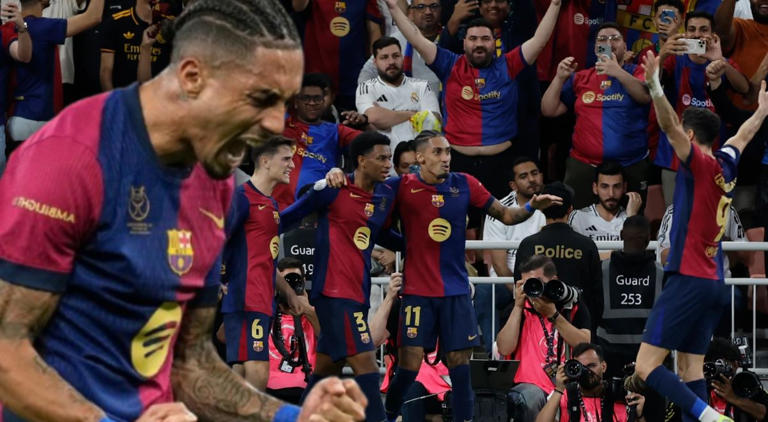 Barcelona dictó cátedra y goleó al Real Madrid en la Supercopa 