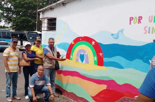 Recrearon mural de niños y niñas del espectro autista para fomentar el respeto y la solidaridad